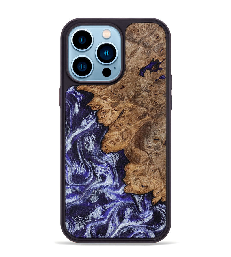 iPhone 14 Pro Max Wood Phone Case - Duke (Purple, 800605)