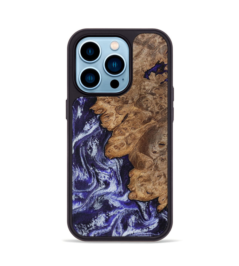iPhone 14 Pro Wood Phone Case - Duke (Purple, 800605)