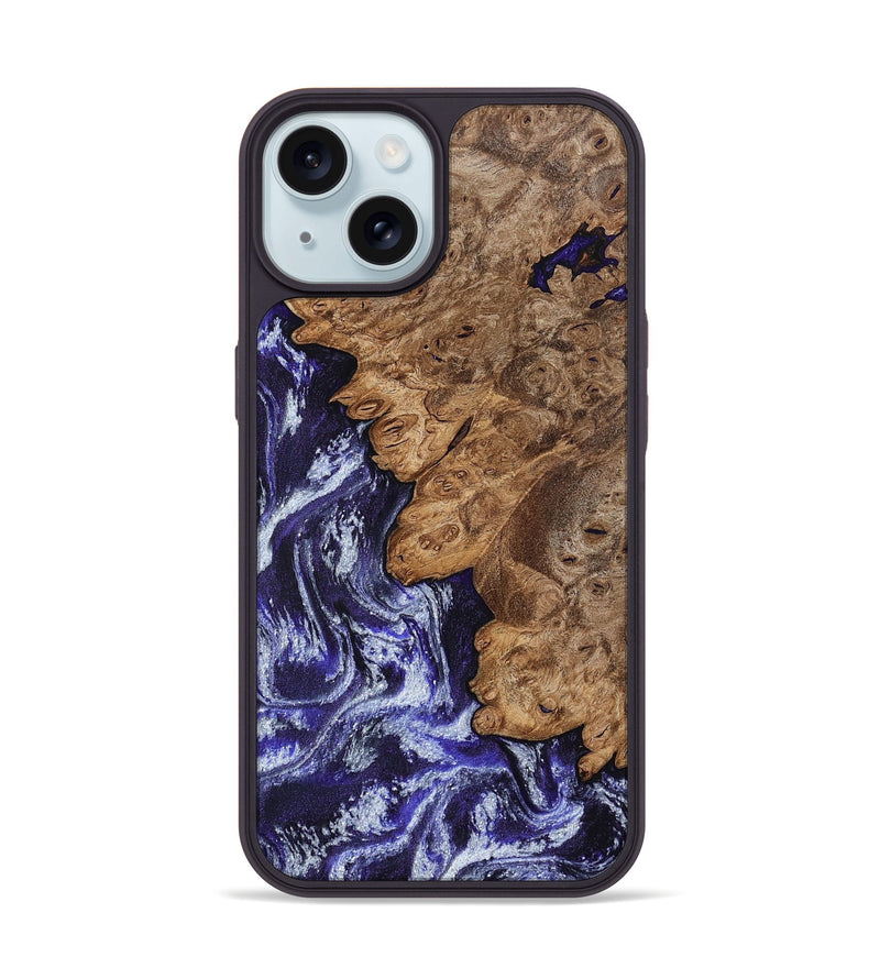 iPhone 15 Wood Phone Case - Duke (Purple, 800605)