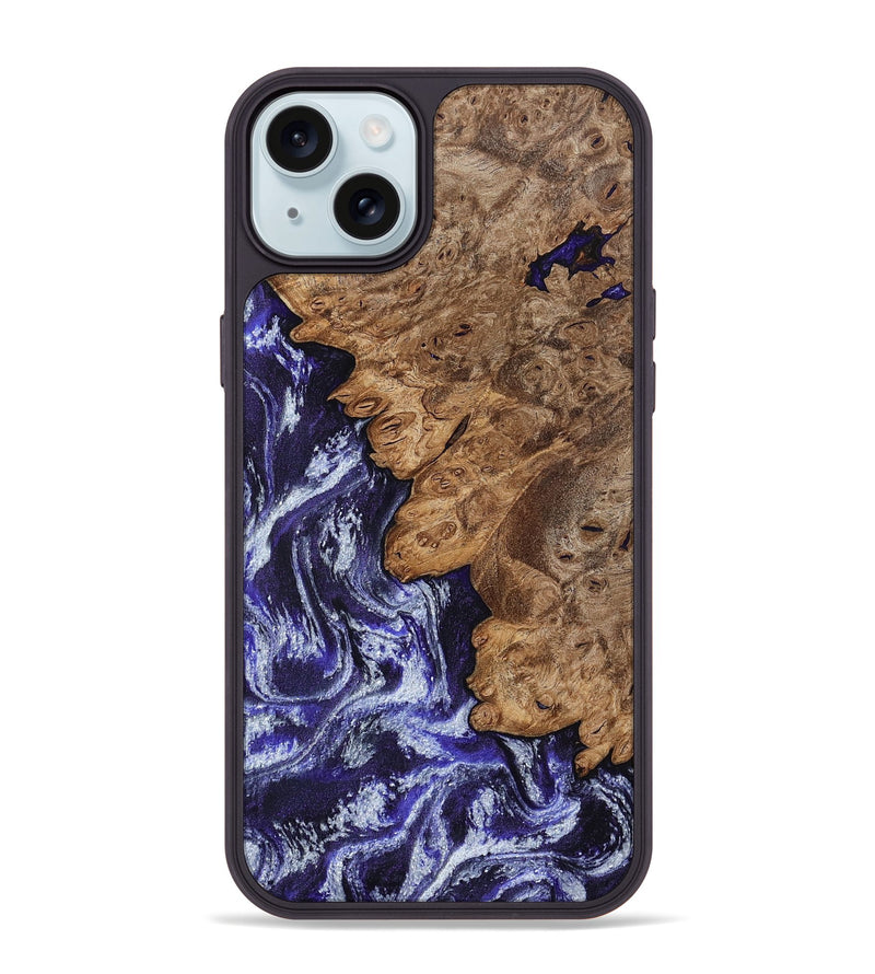 iPhone 15 Plus Wood Phone Case - Duke (Purple, 800605)