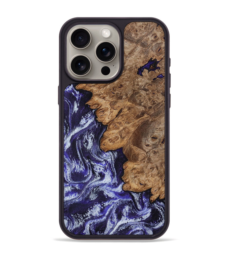 iPhone 15 Pro Max Wood Phone Case - Duke (Purple, 800605)