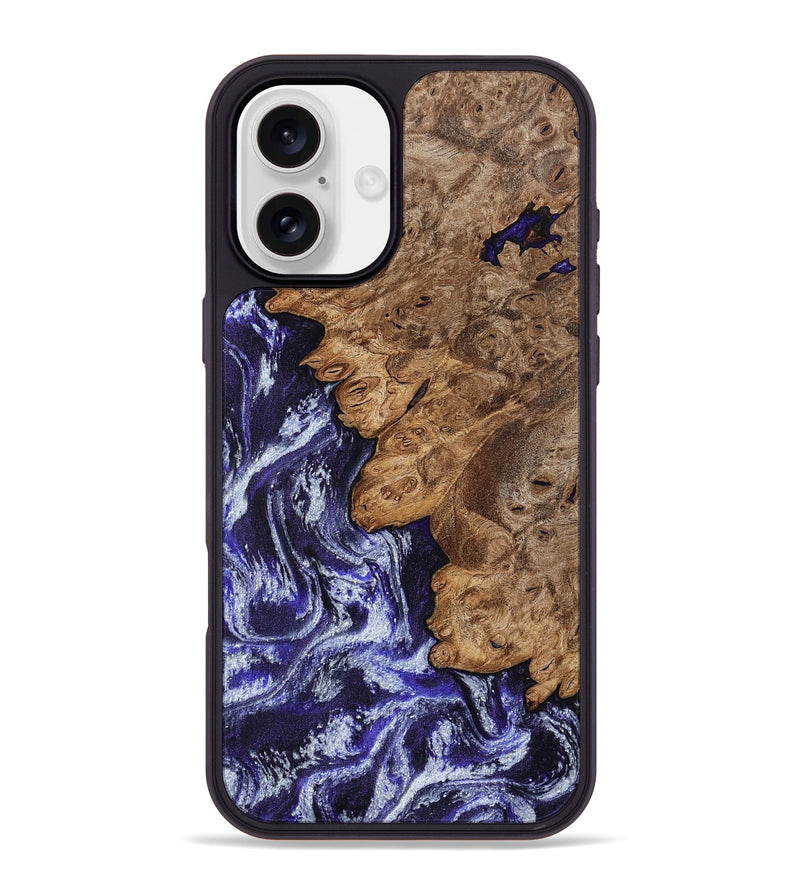 iPhone 16 Plus Wood Phone Case - Duke (Purple, 800605)