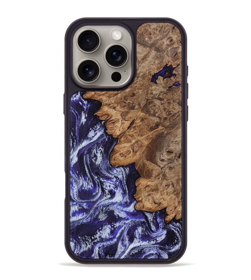iPhone 16 Pro Max Wood Phone Case - Duke (Purple, 800605)