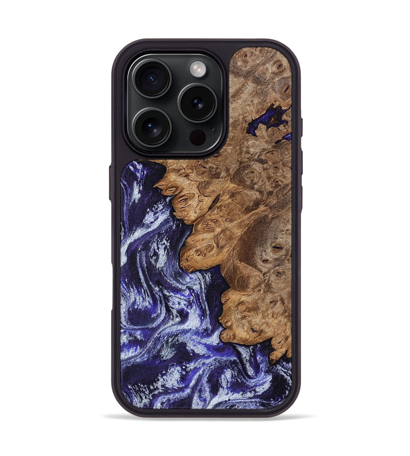 iPhone 16 Pro Wood Phone Case - Duke (Purple, 800605)