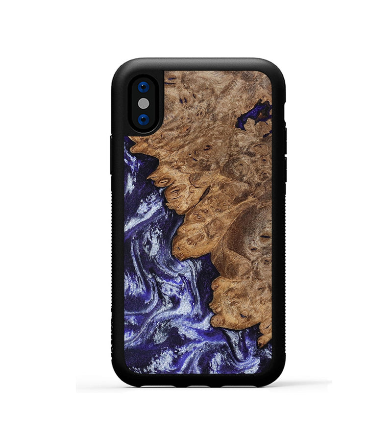iPhone Xs Wood Phone Case - Duke (Purple, 800605)
