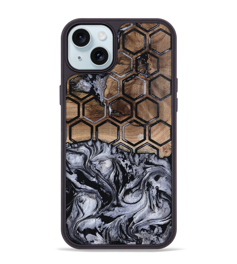 iPhone 15 Plus Wood Phone Case - Taina (Pattern, 800626)