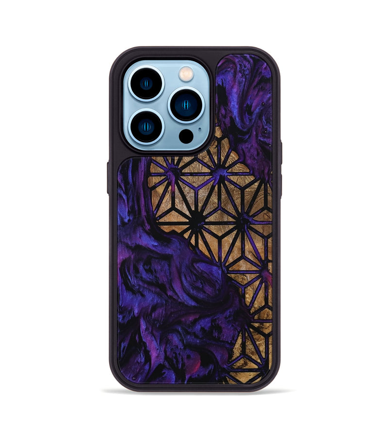iPhone 14 Pro Wood Phone Case - Latasha (Pattern, 800627)