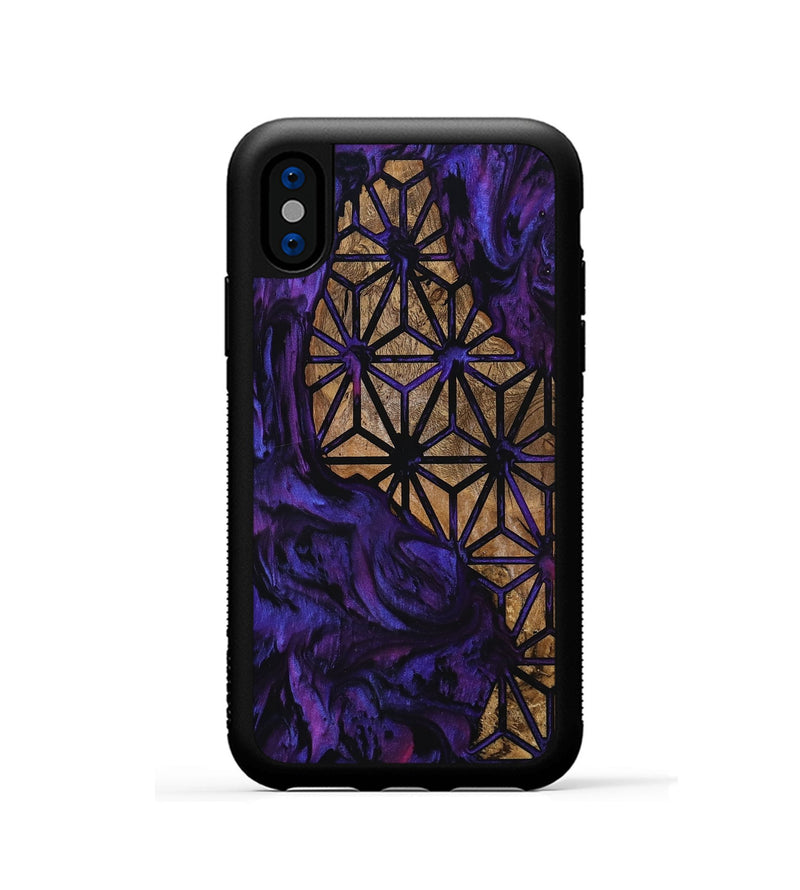 iPhone Xs Wood Phone Case - Latasha (Pattern, 800627)