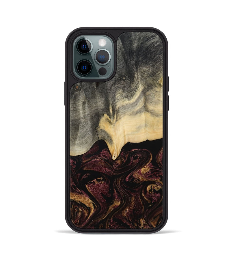 iPhone 12 Pro Wood Phone Case - Domingo (Red, 800637)