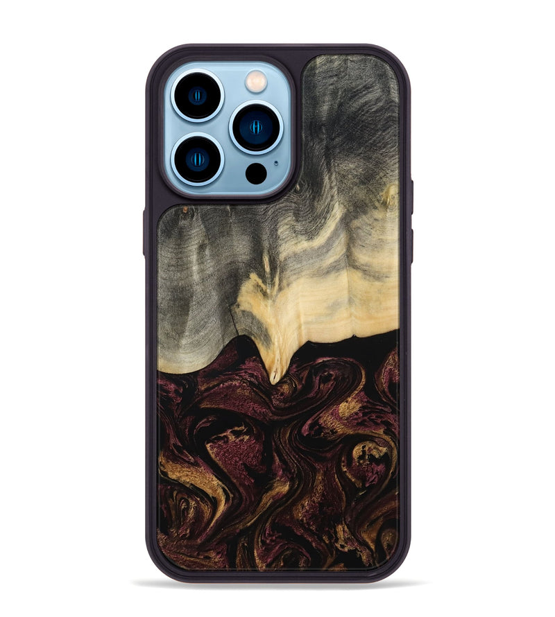 iPhone 14 Pro Max Wood Phone Case - Domingo (Red, 800637)