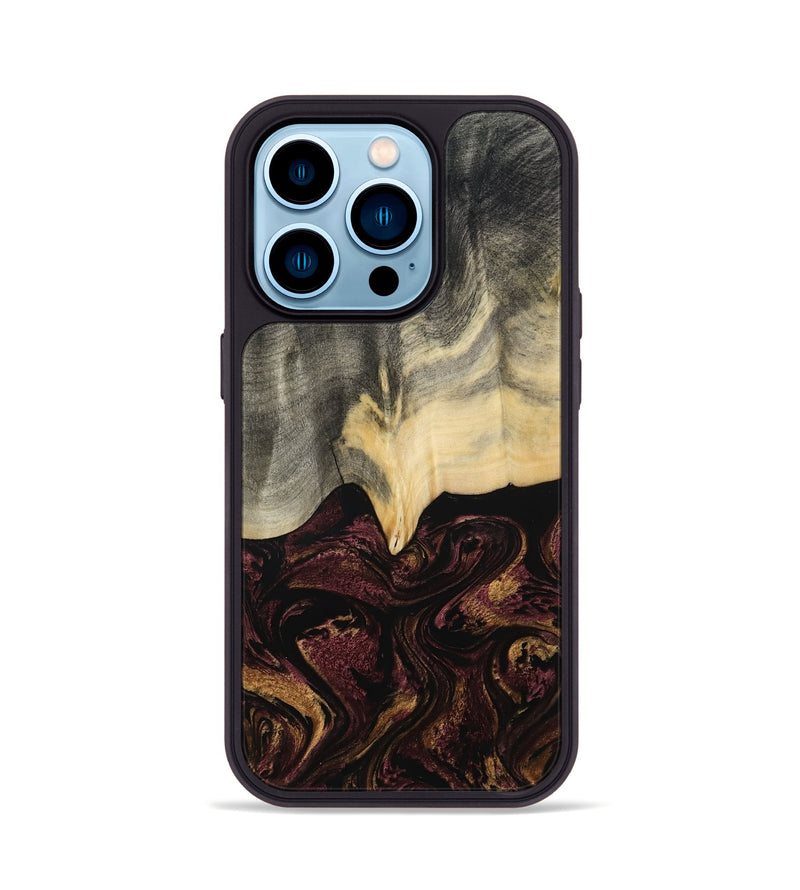 iPhone 14 Pro Wood Phone Case - Domingo (Red, 800637)