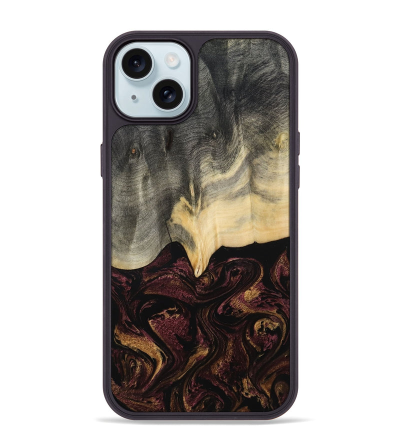 iPhone 15 Plus Wood Phone Case - Domingo (Red, 800637)