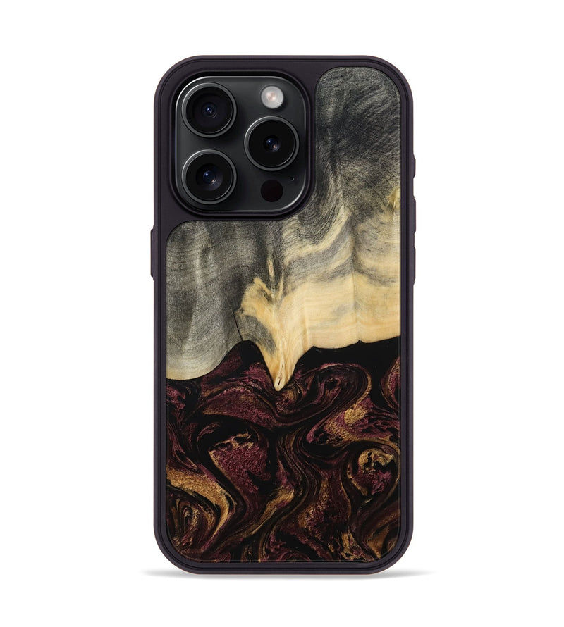 iPhone 15 Pro Wood Phone Case - Domingo (Red, 800637)