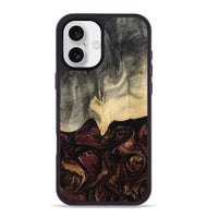 iPhone 16 Plus Wood Phone Case - Domingo (Red, 800637)