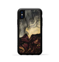 iPhone Xs Wood Phone Case - Domingo (Red, 800637)