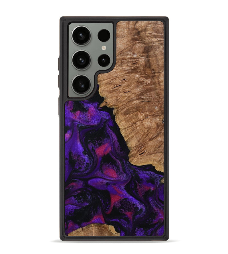 Galaxy S23 Ultra Wood Phone Case - Leandra (Purple, 800638)