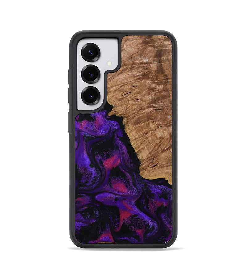 Galaxy S25 Wood Phone Case - Leandra (Purple, 800638)