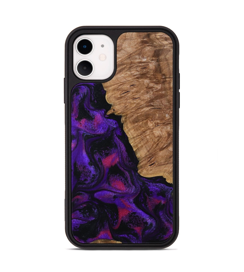 iPhone 11 Wood Phone Case - Leandra (Purple, 800638)