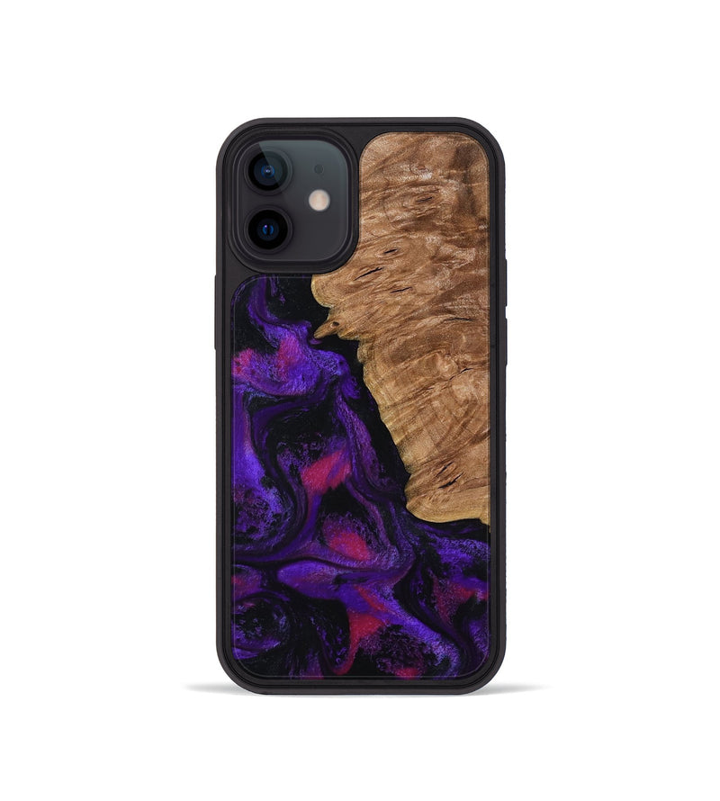 iPhone 12 mini Wood Phone Case - Leandra (Purple, 800638)