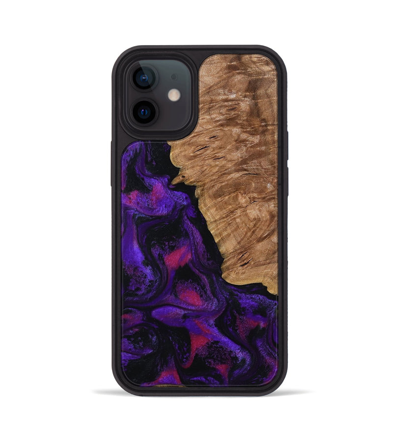 iPhone 12 Wood Phone Case - Leandra (Purple, 800638)