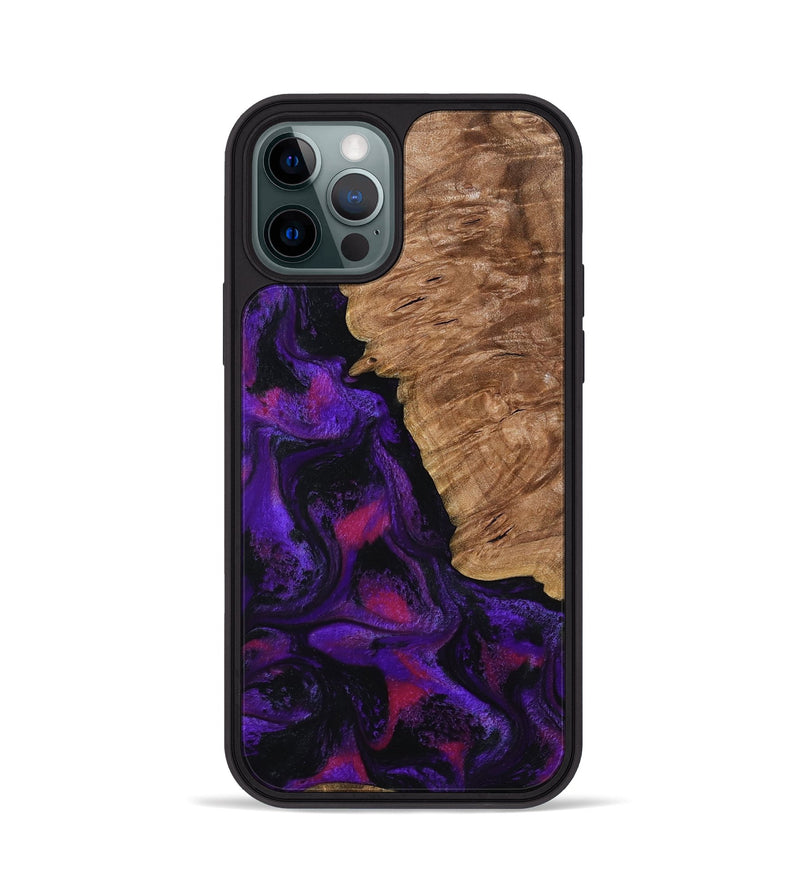 iPhone 12 Pro Wood Phone Case - Leandra (Purple, 800638)