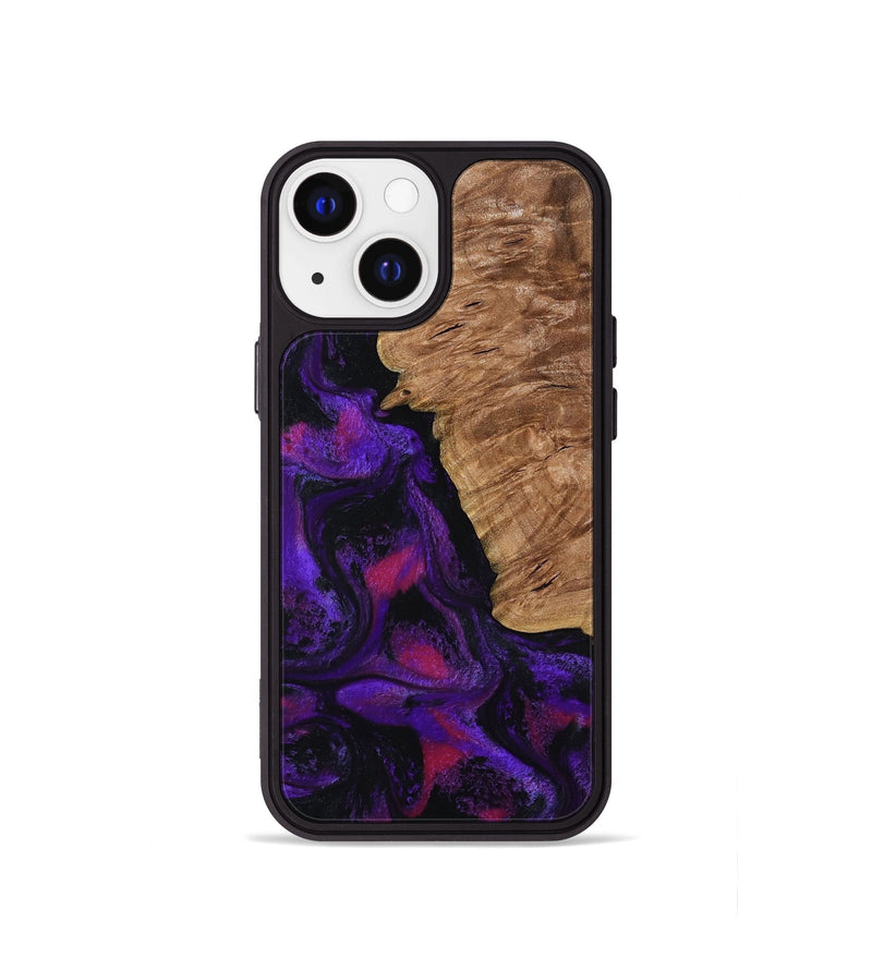 iPhone 13 mini Wood Phone Case - Leandra (Purple, 800638)