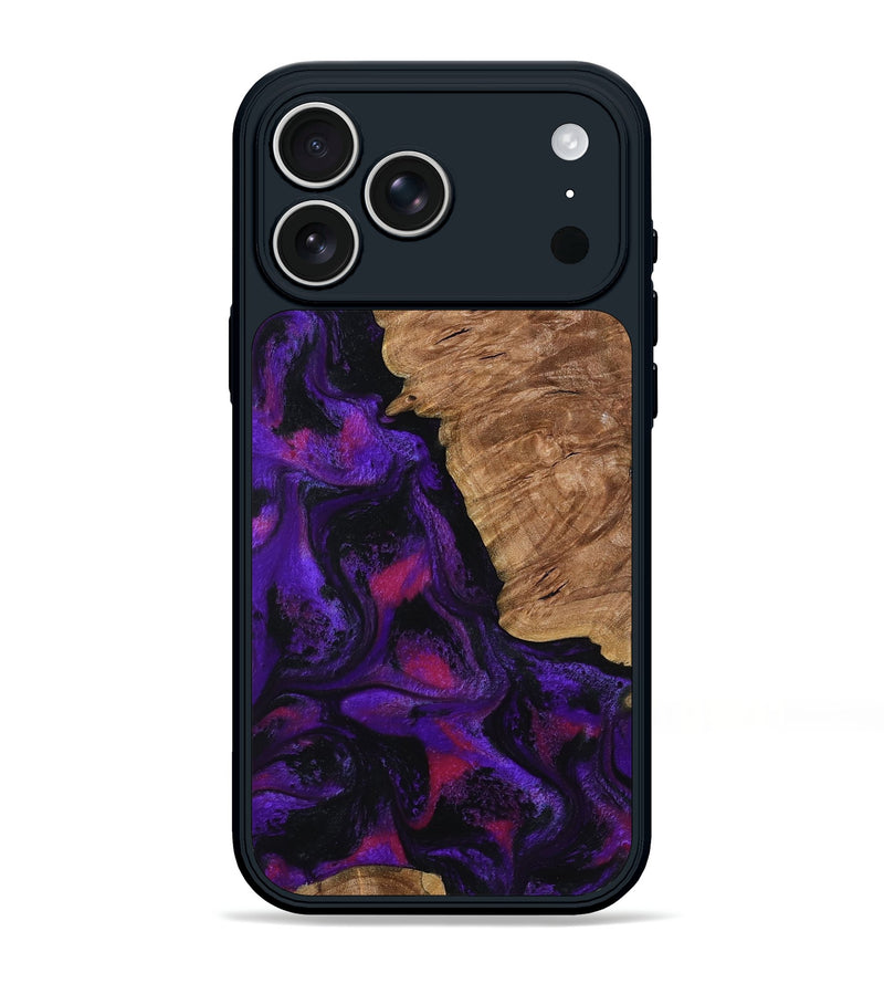 iPhone 17 Pro Max Wood Phone Case - Leandra (Purple, 800638)
