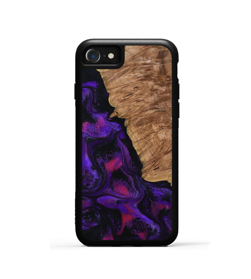 iPhone SE Wood Phone Case - Leandra (Purple, 800638)