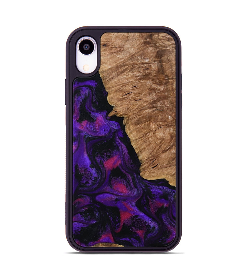 iPhone Xr Wood Phone Case - Leandra (Purple, 800638)