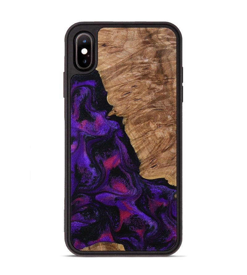 iPhone Xs Max Wood Phone Case - Leandra (Purple, 800638)