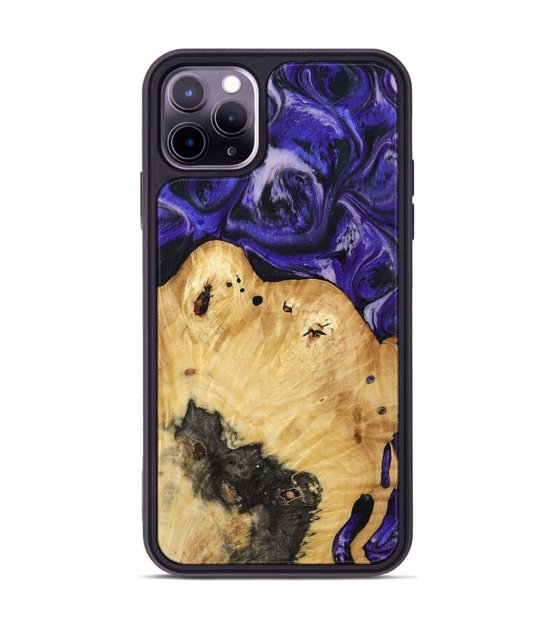 iPhone 11 Pro Max Wood Phone Case - Cillian (Purple, 800639)