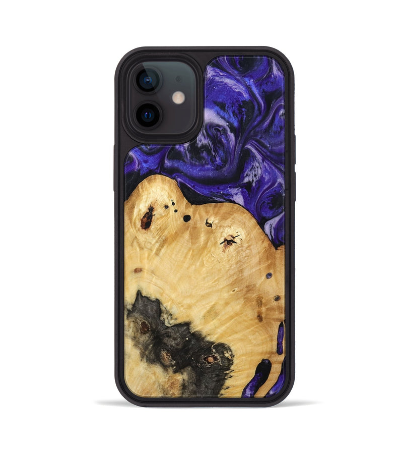 iPhone 12 Wood Phone Case - Cillian (Purple, 800639)