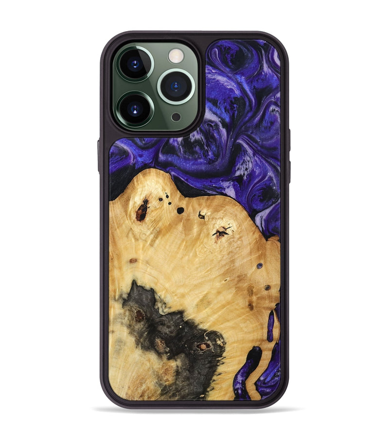 iPhone 13 Pro Max Wood Phone Case - Cillian (Purple, 800639)