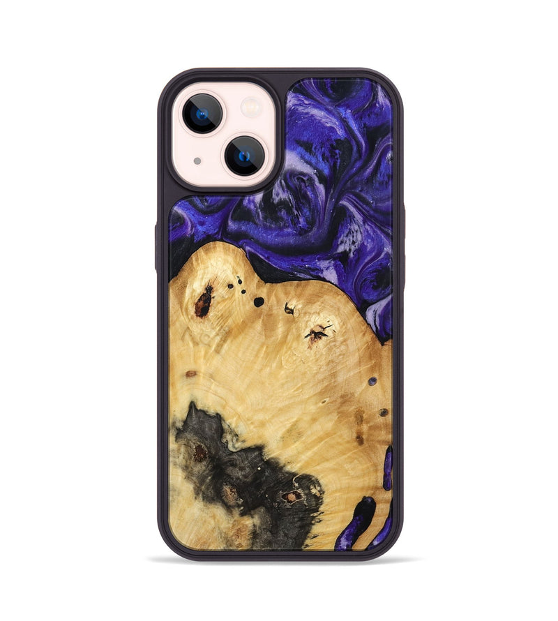 iPhone 14 Wood Phone Case - Cillian (Purple, 800639)