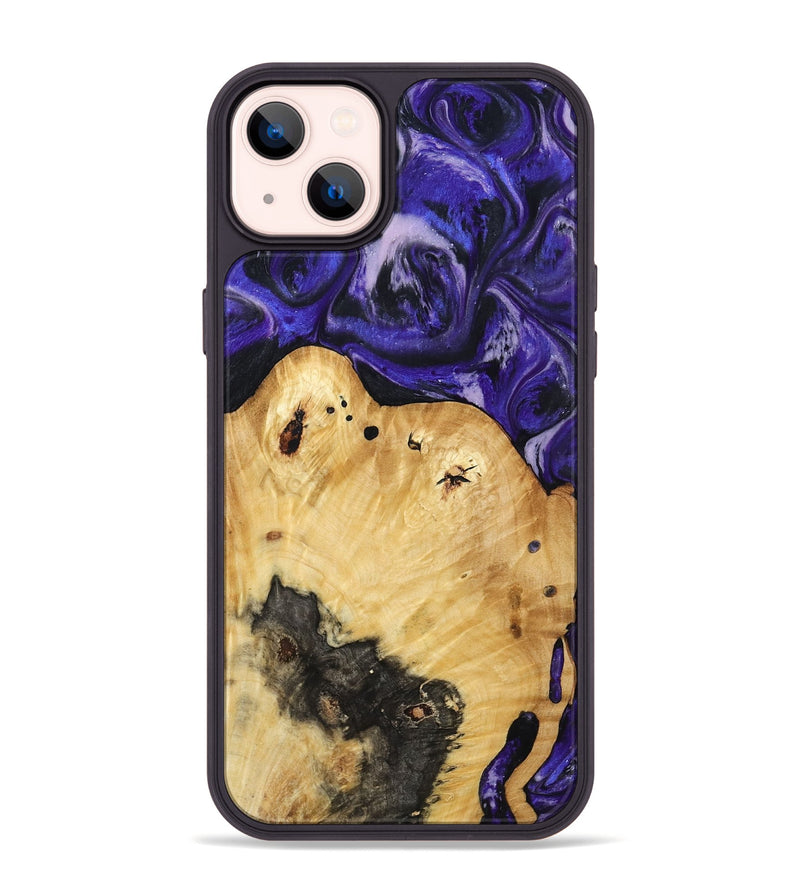 iPhone 14 Plus Wood Phone Case - Cillian (Purple, 800639)