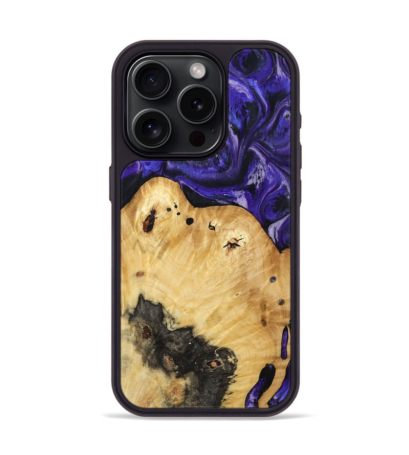 iPhone 15 Pro Wood Phone Case - Cillian (Purple, 800639)