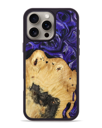 iPhone 16 Pro Max Wood Phone Case - Cillian (Purple, 800639)