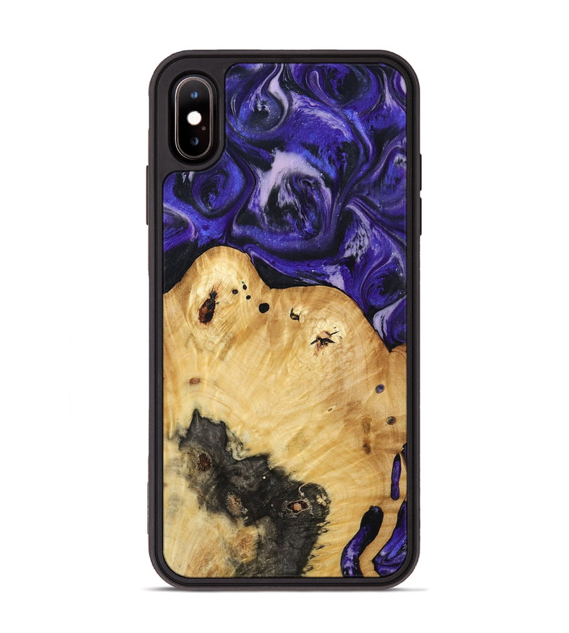 iPhone Xs Max Wood Phone Case - Cillian (Purple, 800639)