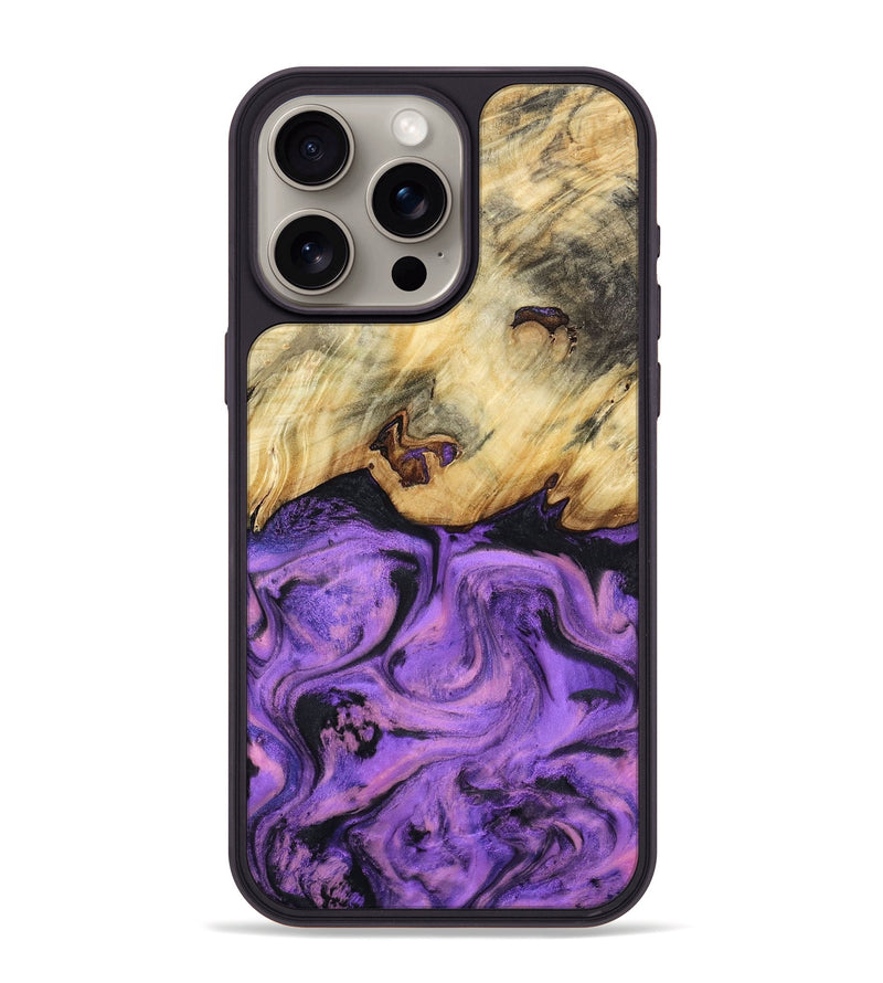 iPhone 15 Pro Max Wood Phone Case - Robb (Purple, 800640)