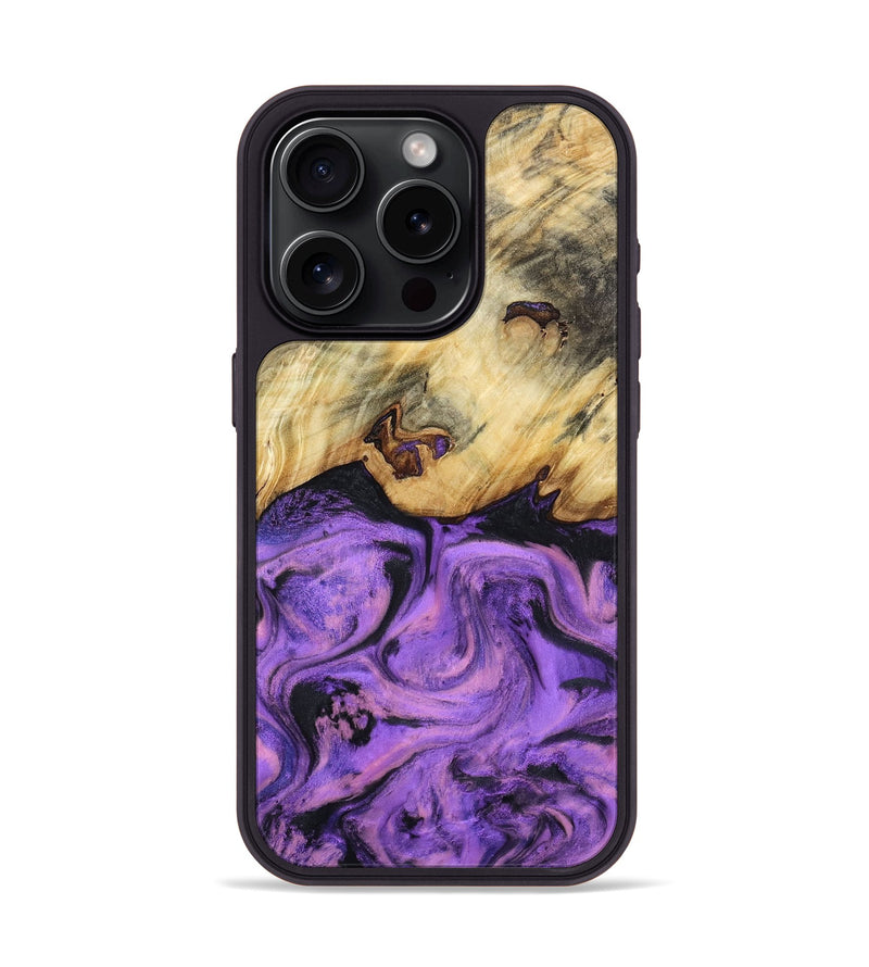 iPhone 15 Pro Wood Phone Case - Robb (Purple, 800640)