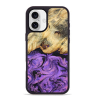 iPhone 16 Plus Wood Phone Case - Robb (Purple, 800640)