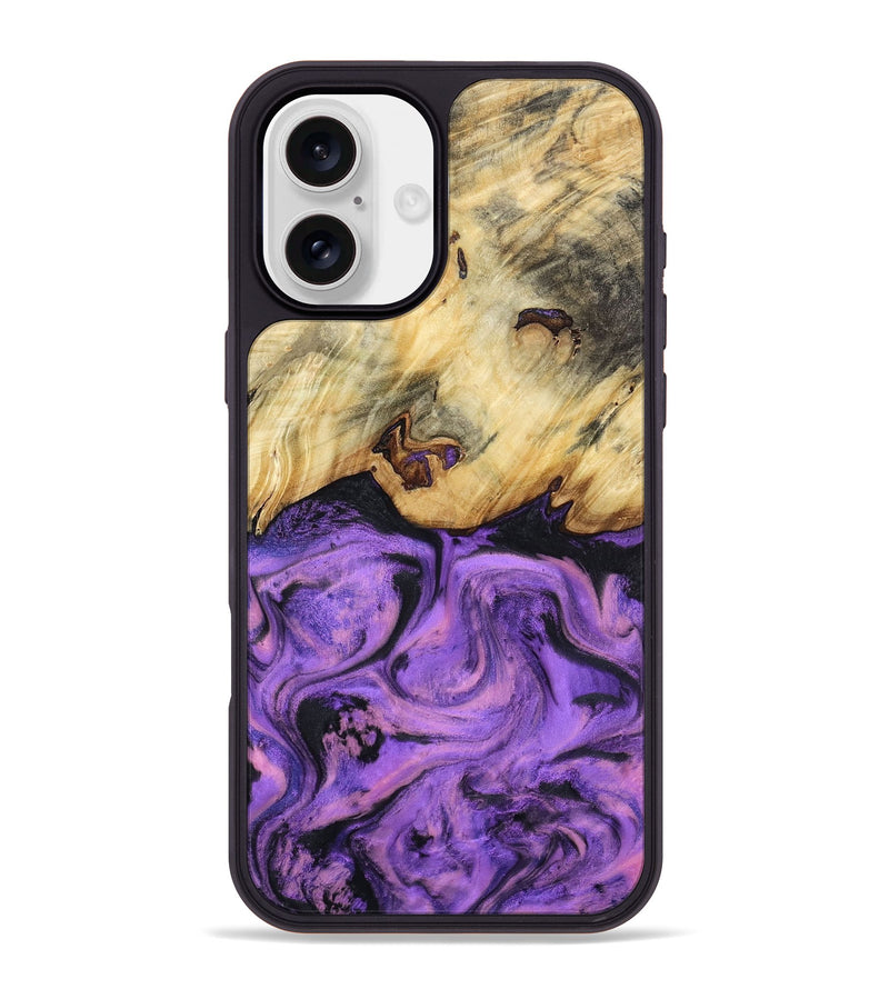 iPhone 16 Plus Wood Phone Case - Robb (Purple, 800640)