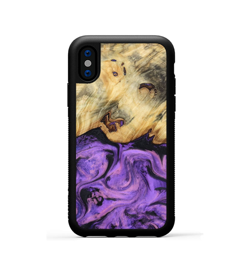 iPhone Xs Wood Phone Case - Robb (Purple, 800640)