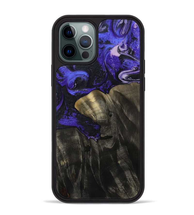 iPhone 12 Pro Max Wood Phone Case - Jannie (Purple, 800641)
