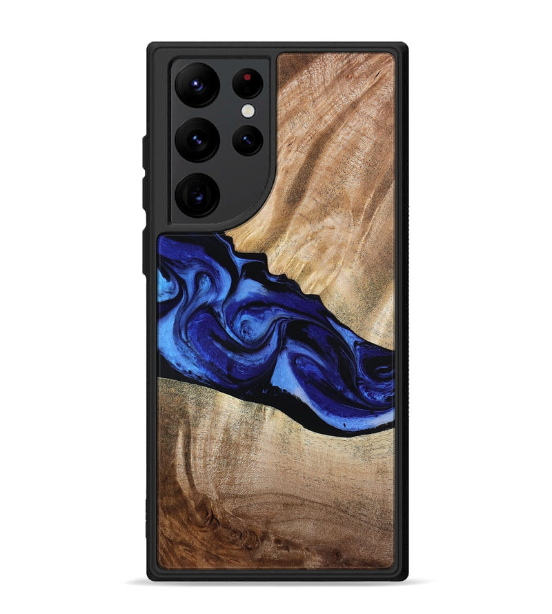 Galaxy S22 Ultra Wood Phone Case - Lura (Blue, 800647)