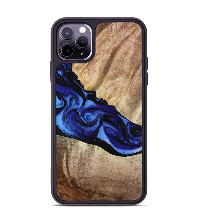 iPhone 11 Pro Max Wood Phone Case - Lura (Blue, 800647)