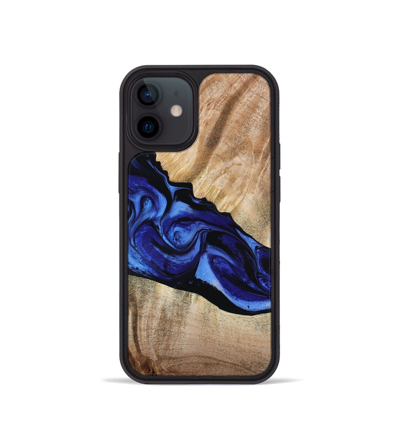 iPhone 12 mini Wood Phone Case - Lura (Blue, 800647)
