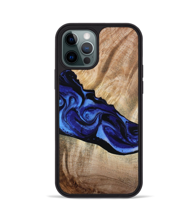 iPhone 12 Pro Wood Phone Case - Lura (Blue, 800647)