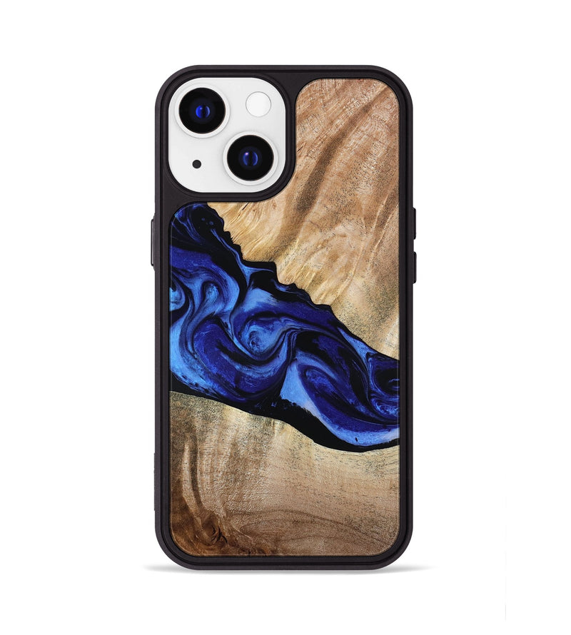 iPhone 13 Wood Phone Case - Lura (Blue, 800647)