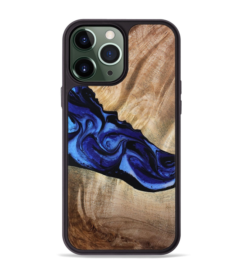 iPhone 13 Pro Max Wood Phone Case - Lura (Blue, 800647)